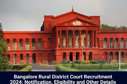 Bangalore Rural District Court Recruitment 2024