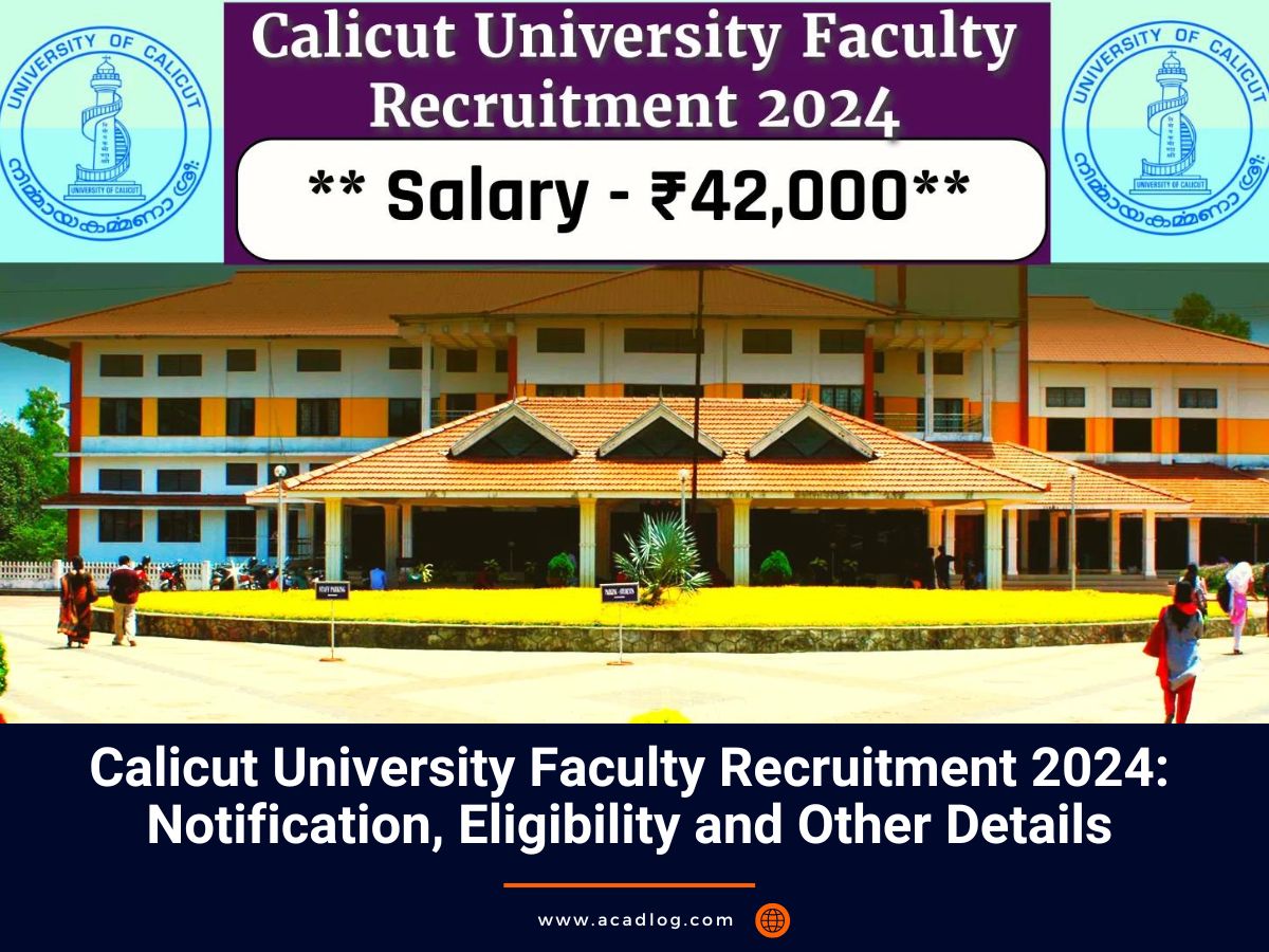 Calicut University Faculty Recruitment 2024