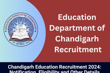 Chandigarh Education Recruitment 2024