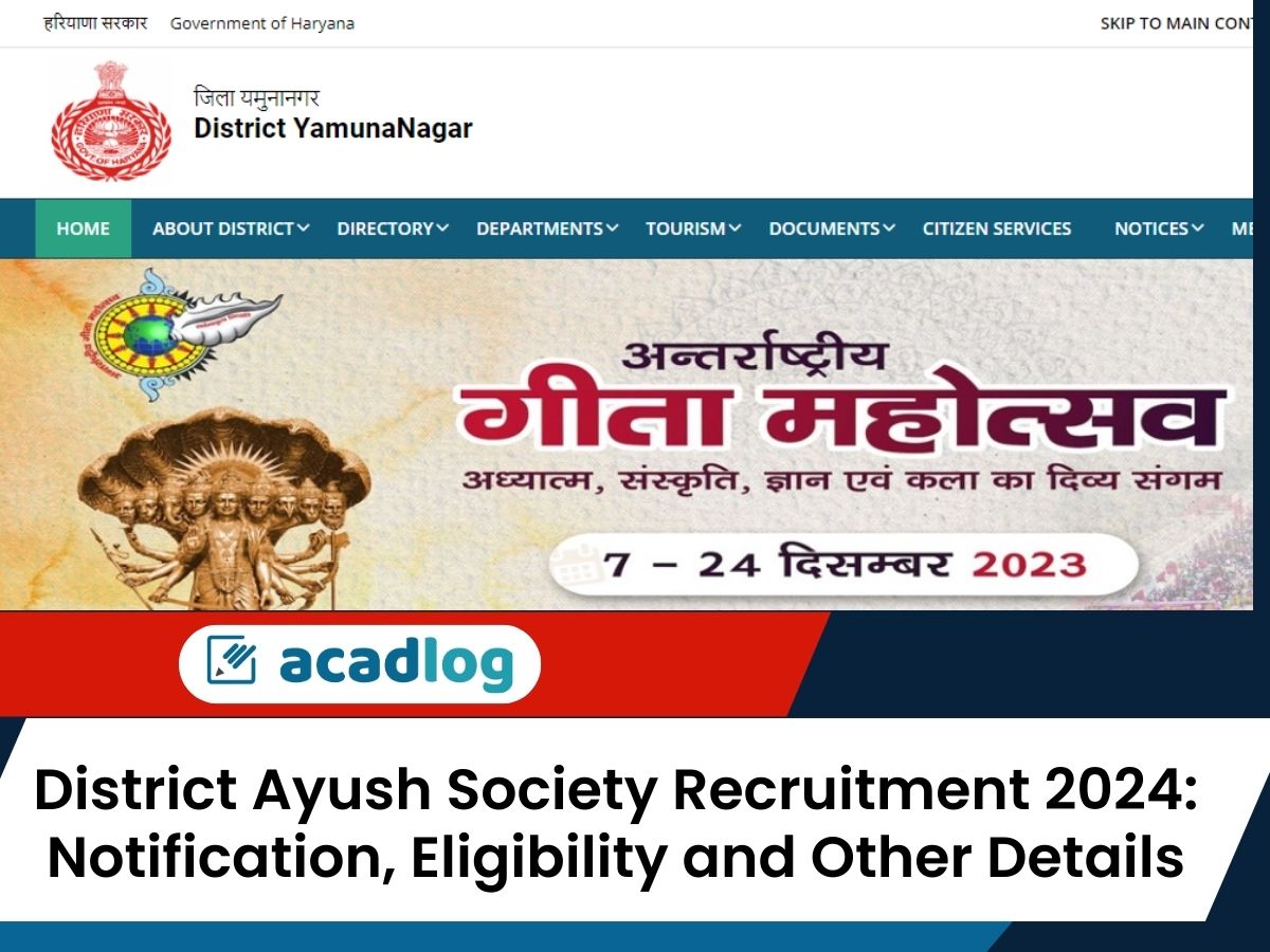 District Ayush Society Recruitment 2024