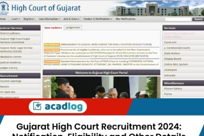 Gujarat High Court Recruitment 2024