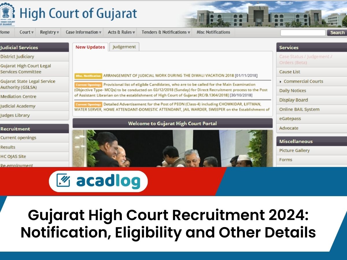 Gujarat High Court Recruitment 2024