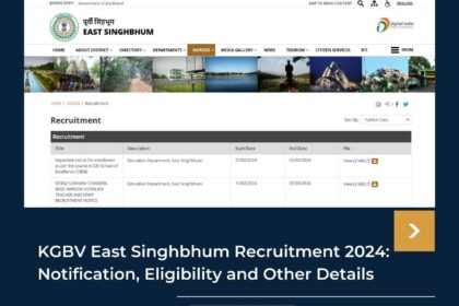 KGBV East Singhbhum Recruitment 2024