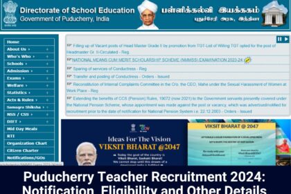 Puducherry Teacher Recruitment 2024