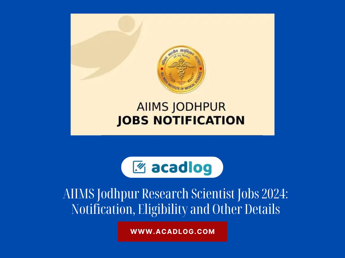 AIIMS Jodhpur Scientist Jobs 2024