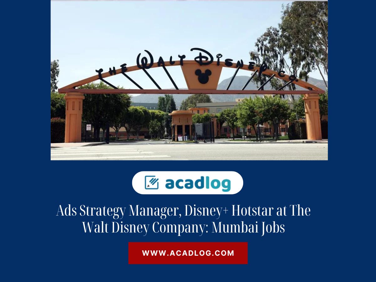 Ads Strategy Manager, Disney+ Hotstar at The Walt Disney Company: Mumbai Jobs