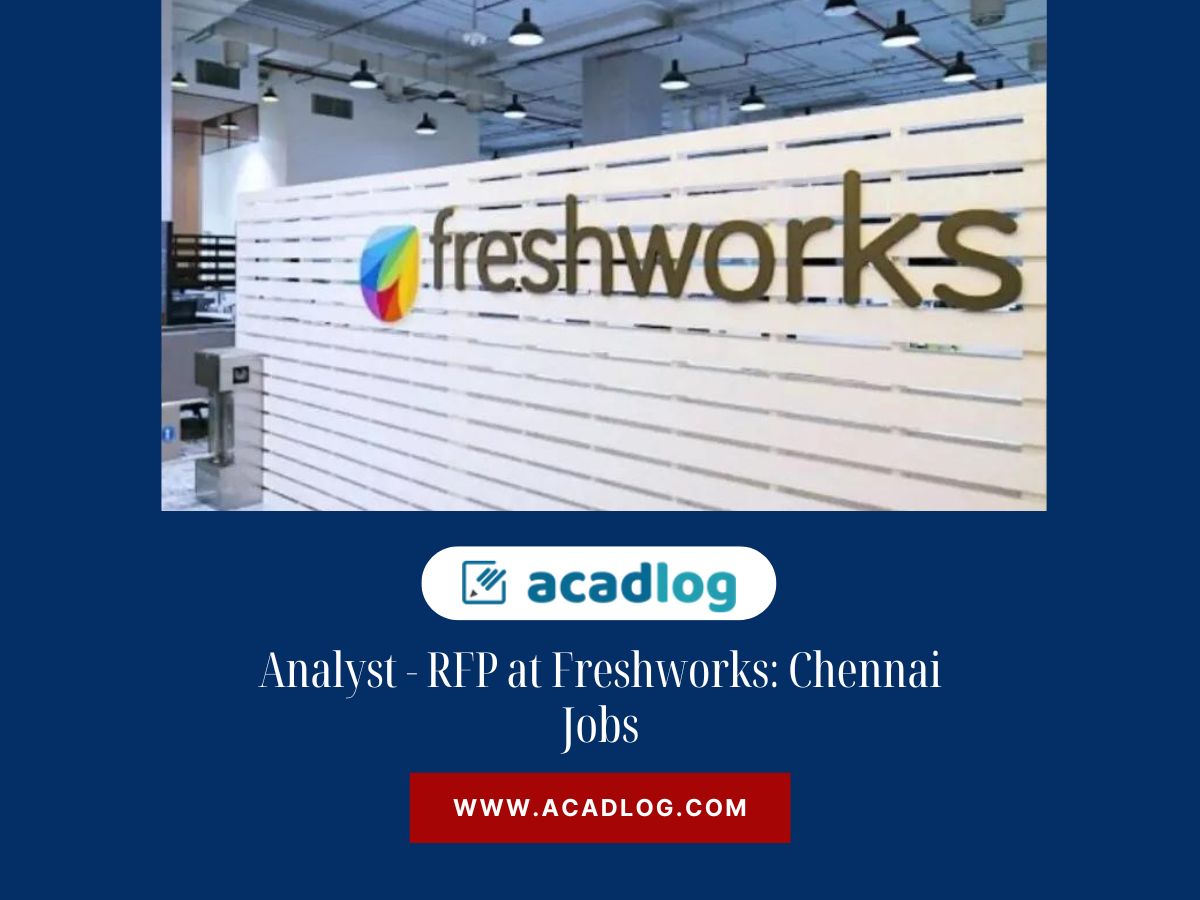 Analyst – RFP at Freshworks: Chennai Jobs