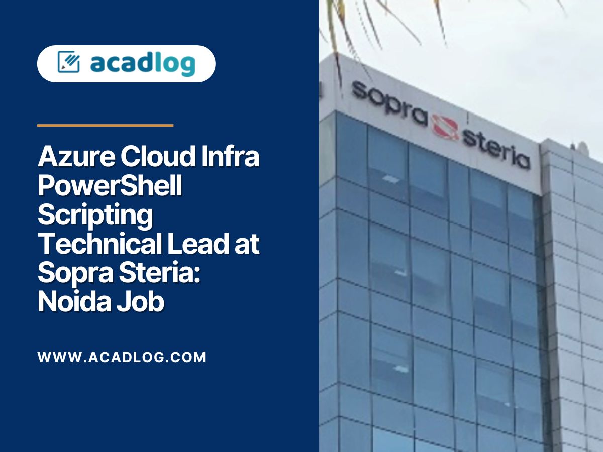 Azure Cloud Infra PowerShell Scripting Technical Lead at Sopra Steria