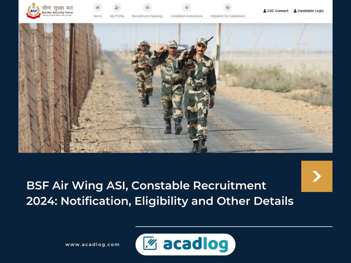 BSF Air Wing ASI Constable Recruitment 2024