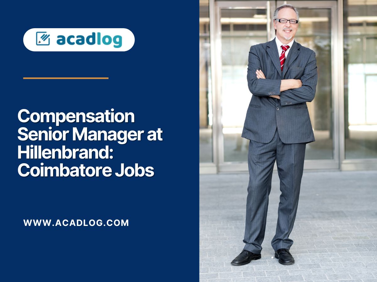 Compensation Senior Manager at Hillenbrand: Coimbatore Jobs