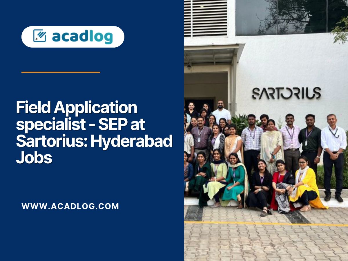 Field Application specialist – SEP at Sartorius: Hyderabad Jobs