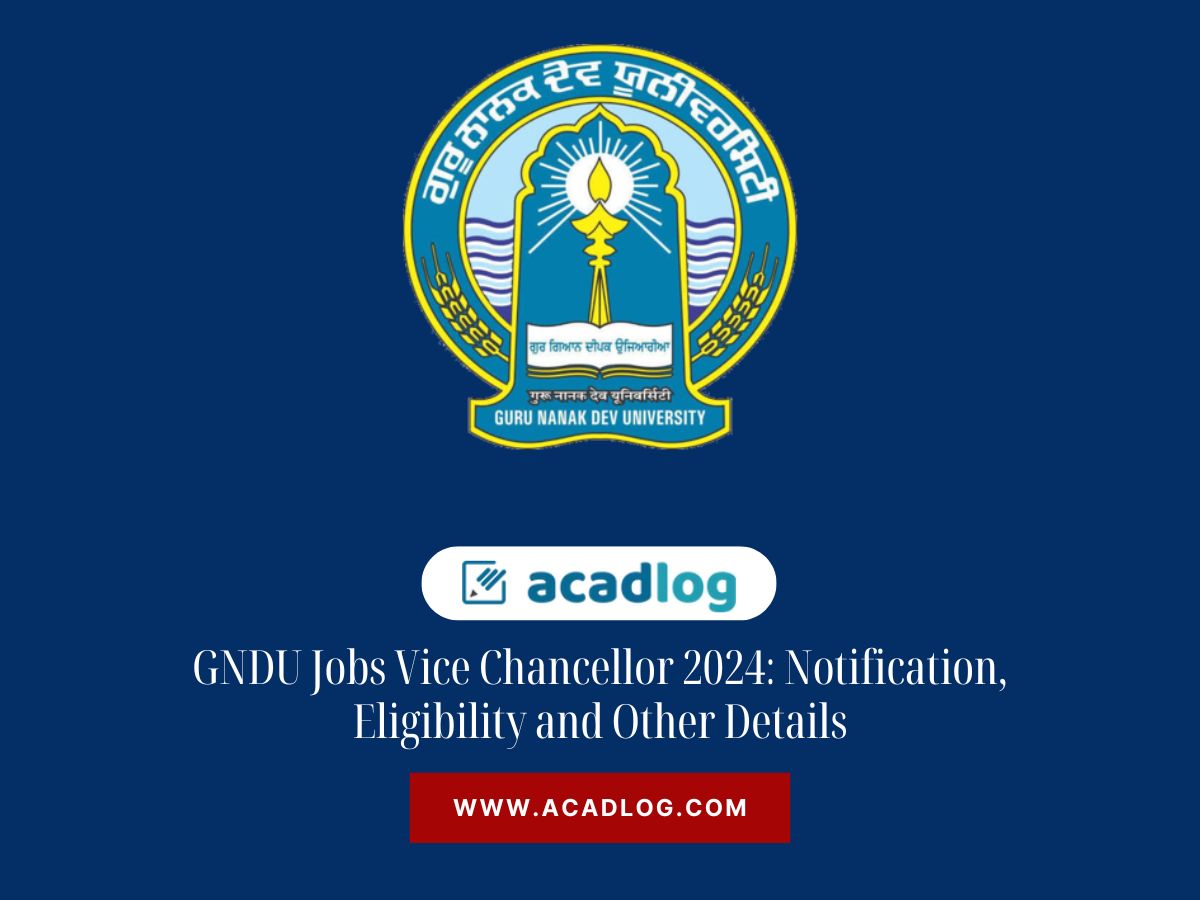 GNDU Jobs Vice Chancellor 2024