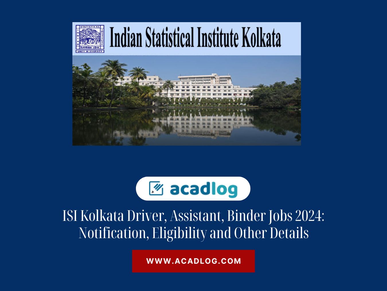 Indian Statistical Institute Kolkata Jobs 2024