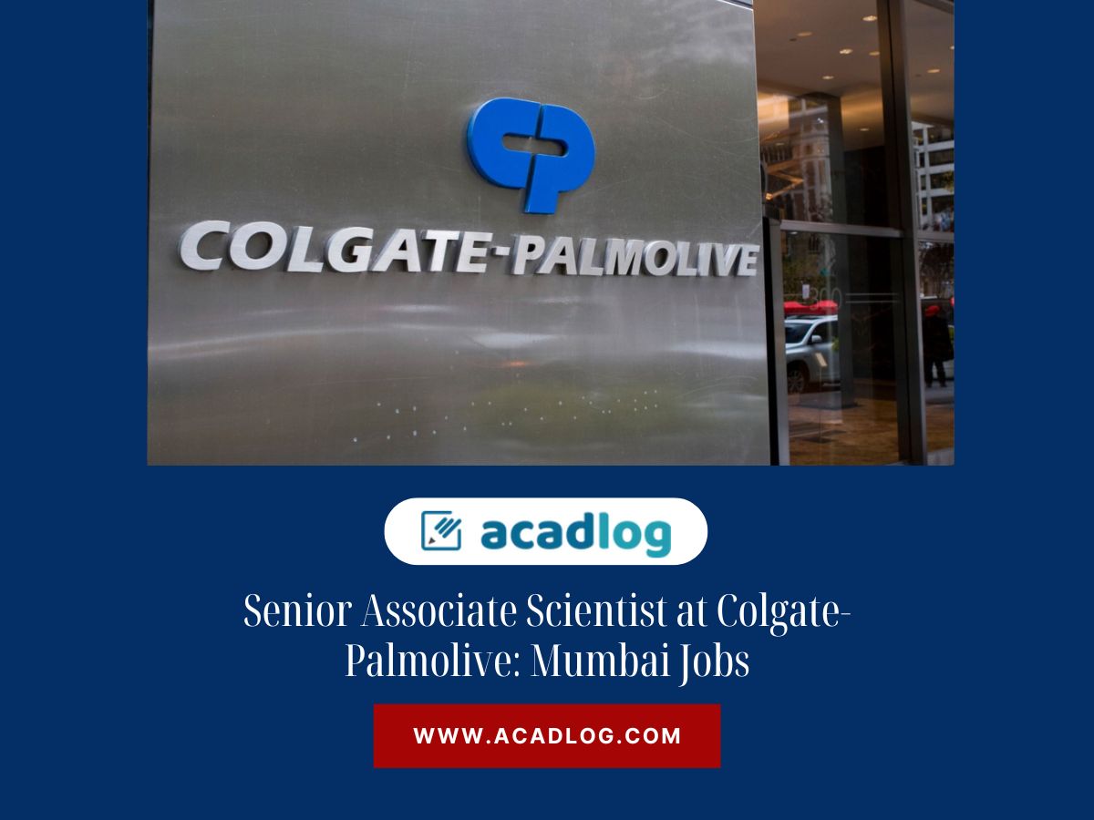 Senior Associate Scientist at Colgate-Palmolive: Mumbai Jobs