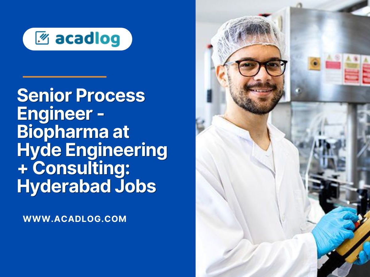 Senior Process Engineer – Biopharma at Hyde Engineering + Consulting: Hyderabad Jobs