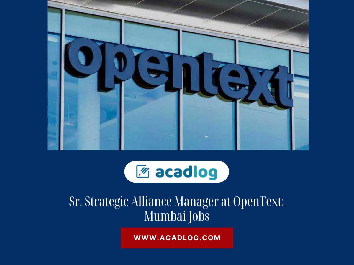 Sr. Strategic Alliance Manager at OpenText: Mumbai Jobs