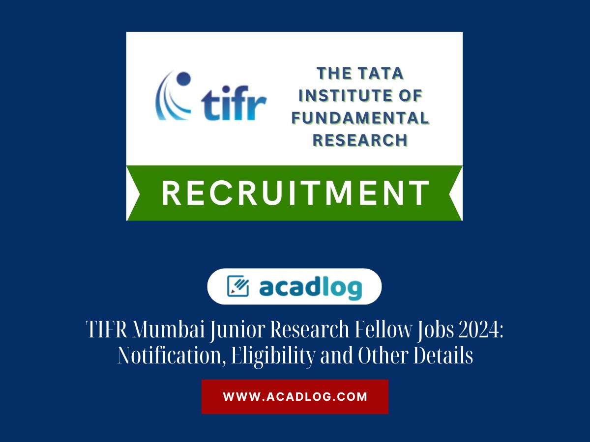 TIFR Mumbai Junior Research Fellow Jobs 2024