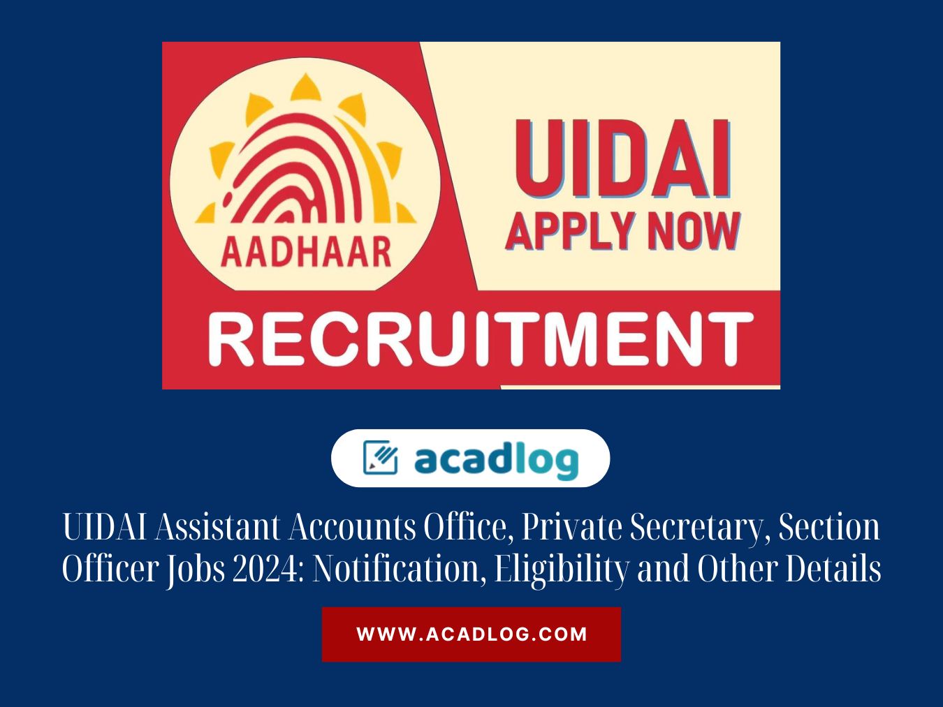 UIDAI Jobs 2024