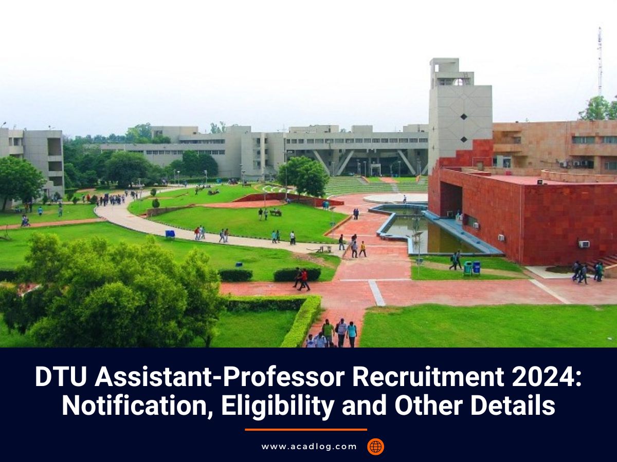 DTU Assistant-Professor Recruitment 2024