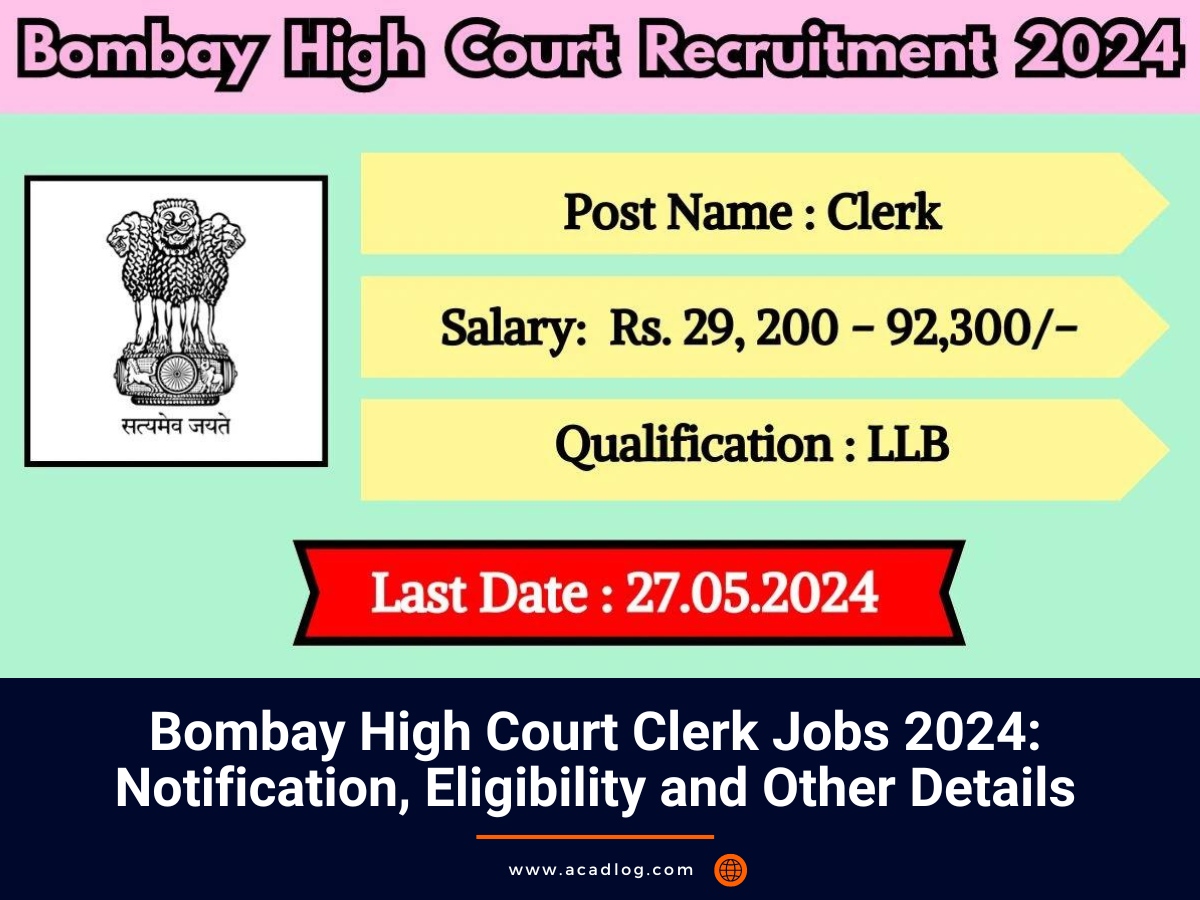 Bombay High Court Clerk Jobs 2024