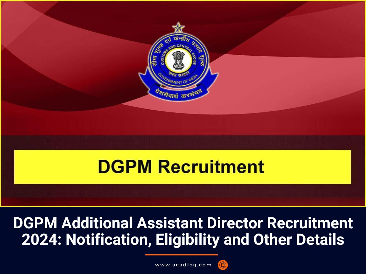 DGPM Recruitment 2024