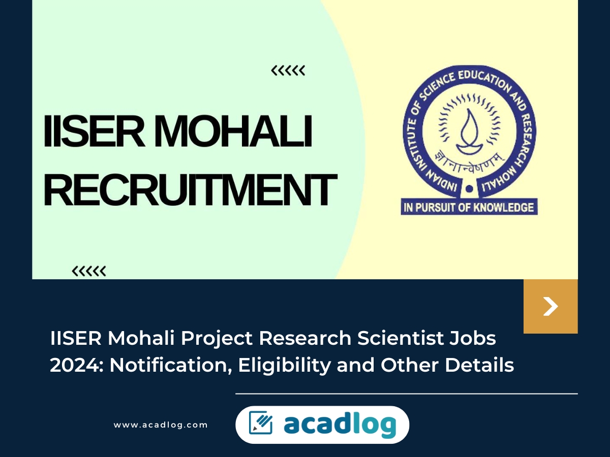 IISER Mohali Jobs 2024