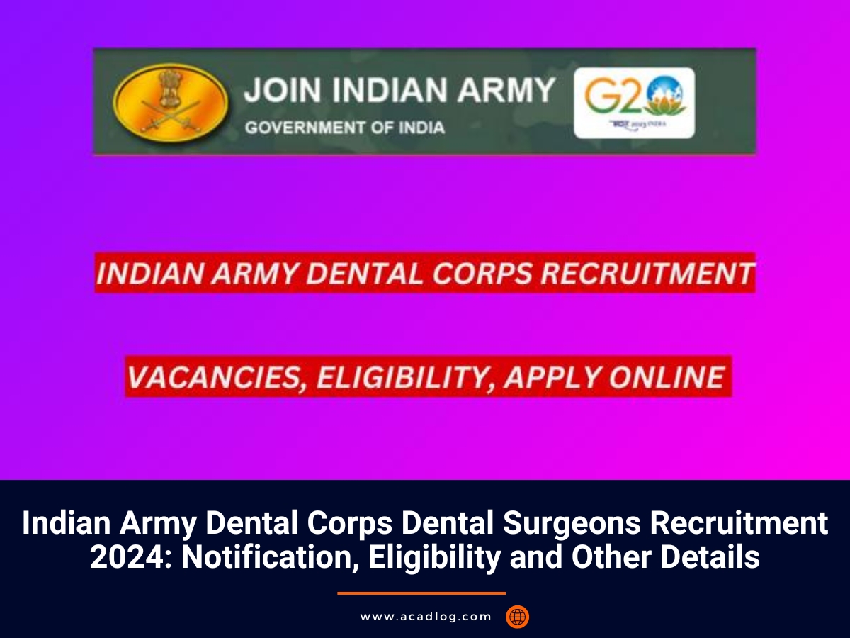 Indian Army Dental Recruitment 2024
