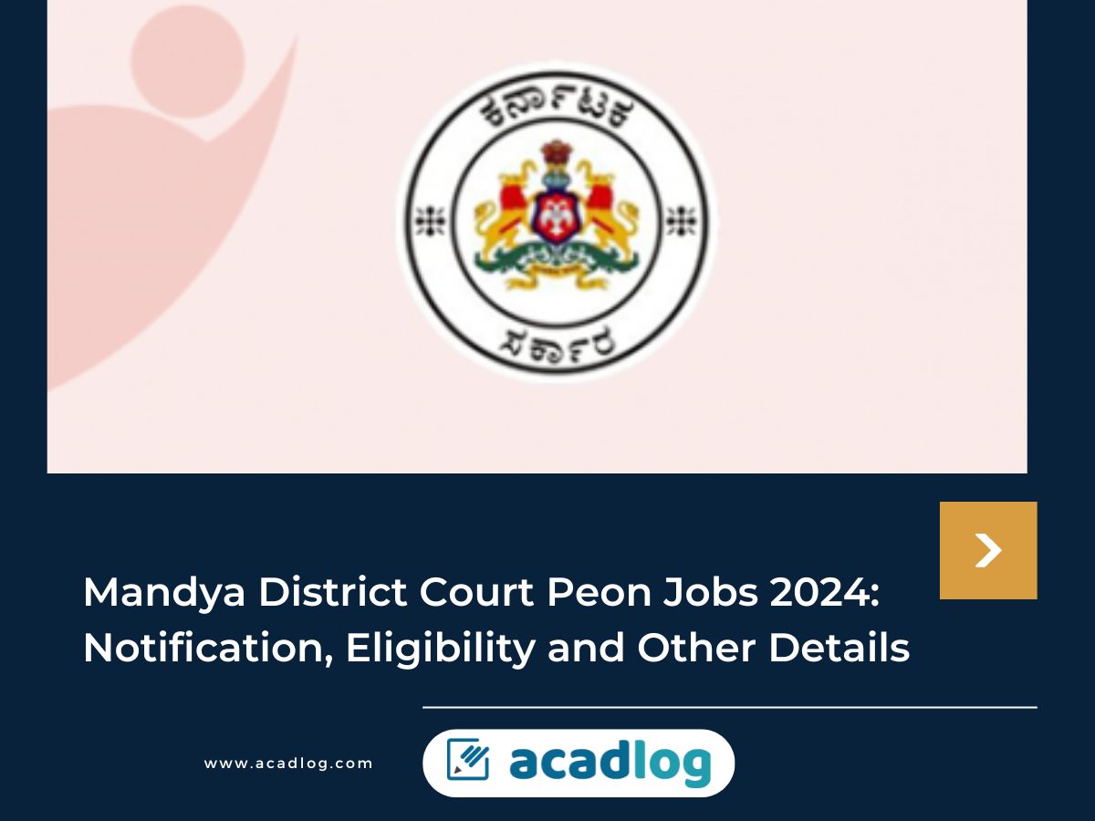 Mandya District Court Jobs 2024