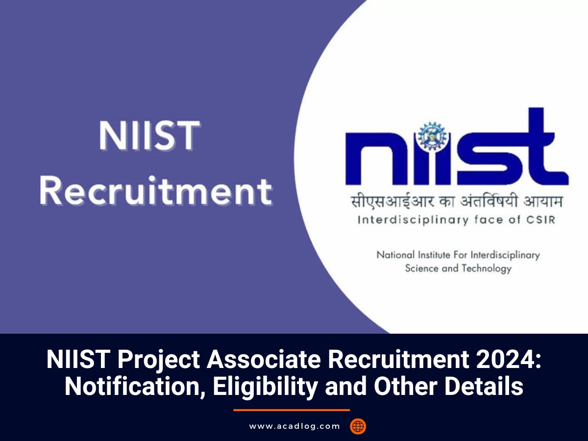 NIIST Recruitment 2024