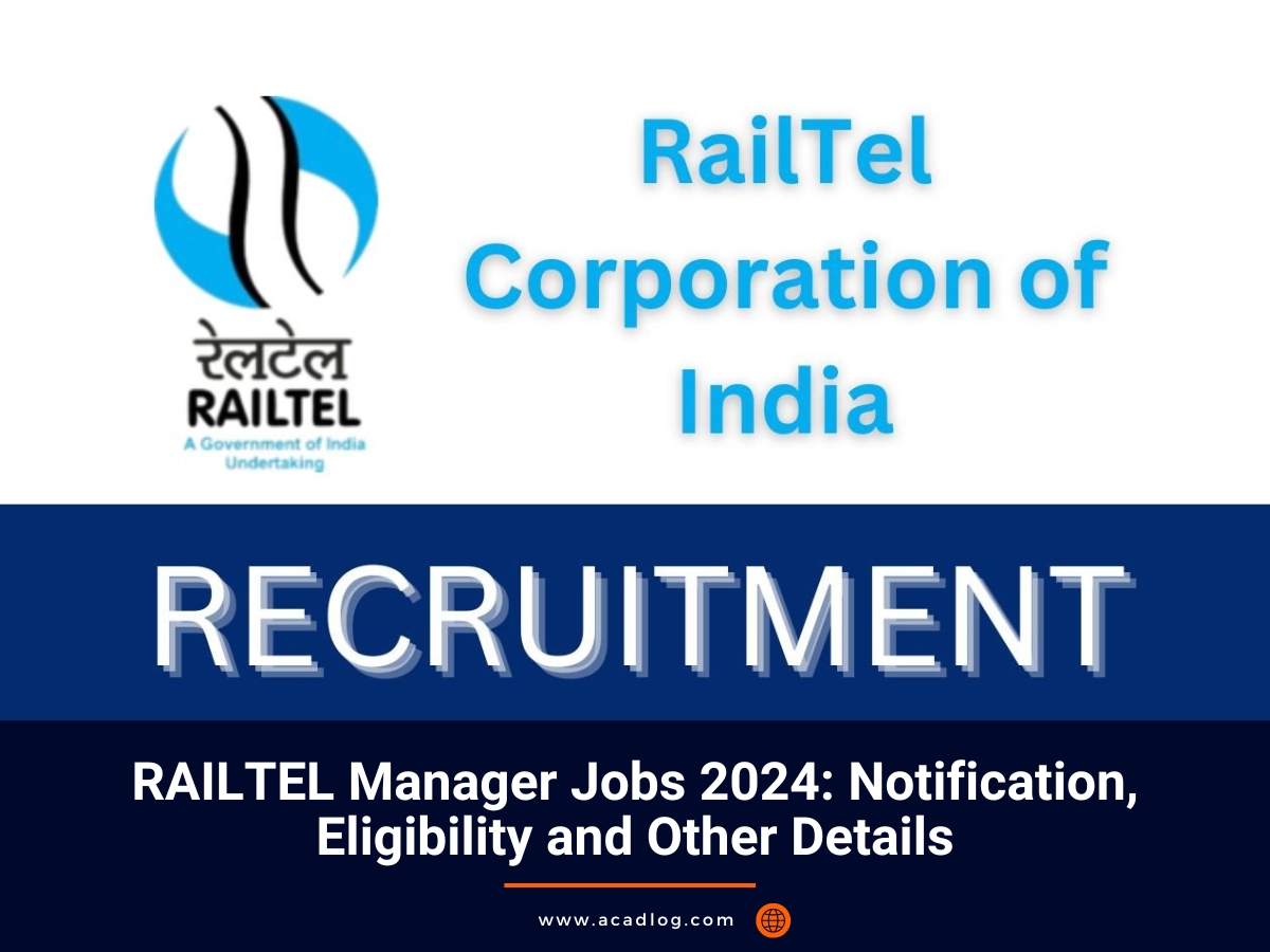 RAILTEL Manager Jobs 2024