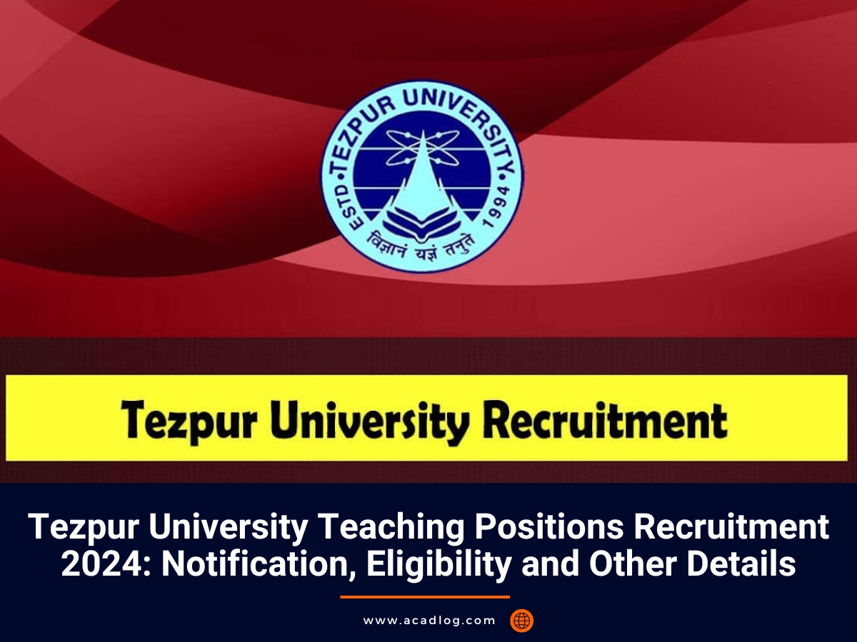 Tezpur University Recruitment 2024